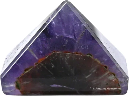 Vista 47 de Amazing Gemstone Piedras curativas de cristal de pirámide de piedra lunar arcoíris – Estatuilla de pirámide de piedra natural de 1 pulgada