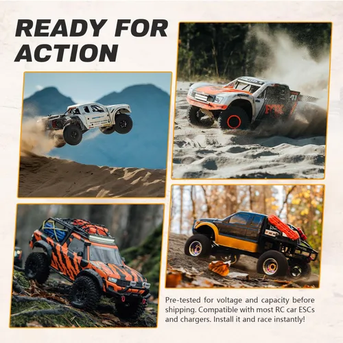Vista 5 de Batería de iones de litio de 7.4 V 3300 mAh RC de alta capacidad con enchufe SM-2P 2S recargable con 1 a 2 cargador USB apto para camiones MN WPL RC