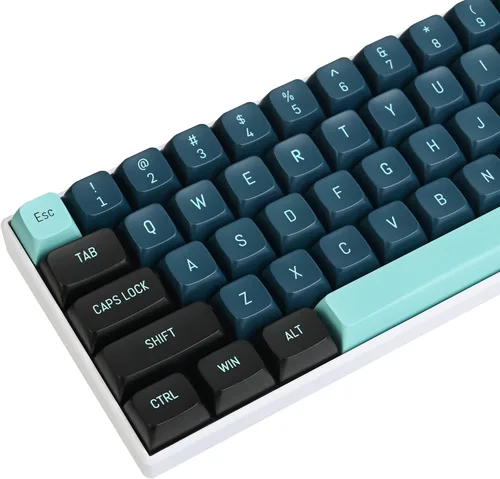 Vista 20 de Guffercty kred 61 teclas PBT 60% teclas retroiluminadas con perfil OEM, diseño 60%, layout US para teclado mecánico 60% (61 gris negro)