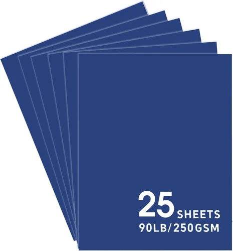 Vista 9 de 25 hojas de papel de cartulina negra, cartulina de 8.5 x 11 para Cricut.