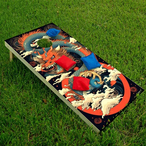 Vista 4 de Cornhole Board Wraps and Decals for Boards Set of 2 Skins Professional Vinyl Covers Sticker - Fantasy Cornhole Decal for Boards Covers Sticker