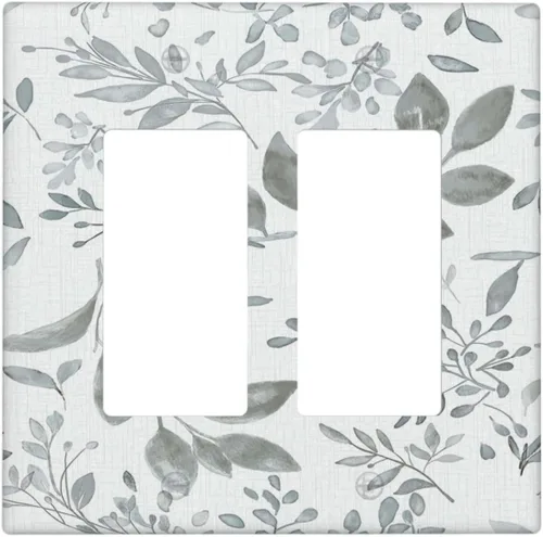 Vista 69 de Cubierta decorativa para interruptor, placa de interruptor de luz de 2 bandas, 1 placa de interruptor de luz dúplex de palanca, placas de pared GFCI