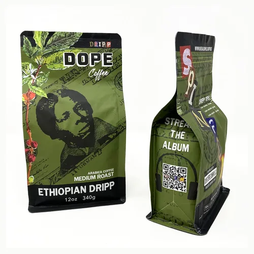 Vista 2 de Dope Coffee, Goteo etíope, tostado medio, café de grano entero, región Sidamo 100% Arábica, 12 onzas