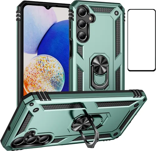 Vista 27 de Funda para Xiaomi POCO X3 NFC /X3 Pro con protector de pantalla, armadura de protección militar híbrida resistente a prueba de golpes, funda Negro