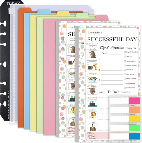 Vista 17 de Insertos para agenda Rancco A5, recambios mensuales para planificador, 90 páginas, papel de recambio para carpeta mensual de hojas sueltas con 6