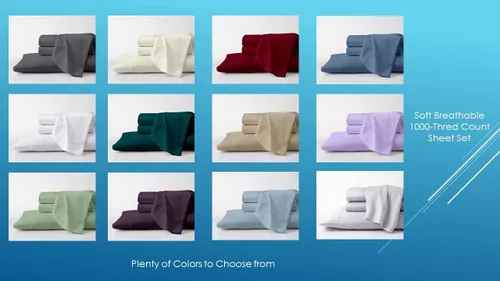 Vista 3 de Juego de sábanas y fundas de almohada de algodón egipcio puro tamaño Queen XL de 1000 hilos, sábanas de algodón egipcio tamaño Queen XL, sábanas