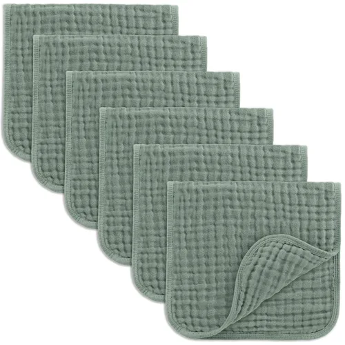 Vista 71 de Comfy Cubs - Juego de paños de muselina para eructos de 20 x 10 pulgadas, paquete de 10, tamaño grande, 6 capas, 100% algodón, absorbentes, seguros
