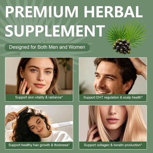 Vista 4 de Saw Palmetto for Men with Pumpkin Seed Oil Prostate Health Supplement