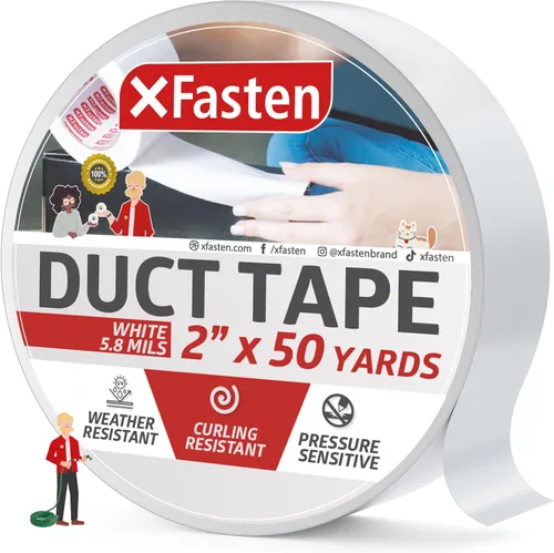 Vista 11 de XFasten Cinta adhesiva negra, cinta de embalaje, cinta de caja resistente para suministros de envío, 2 pulgadas x 50 yardas, 5.8 mil, reparación