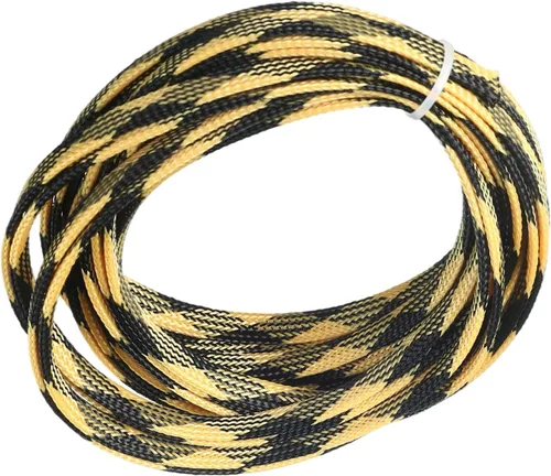 Vista 61 de Wenheww - Funda de cable trenzada expandible de PET, de 1.64 pies a 3/8 pulgadas, manga negra para organización de cables, protector de cable