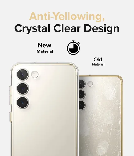 Vista 6 de Ringke Fusion Case Compatible with Samsung Galaxy S23 [Matte Clear] + Camera Lens Frame Glass Compatible with Samsung Galaxy S23