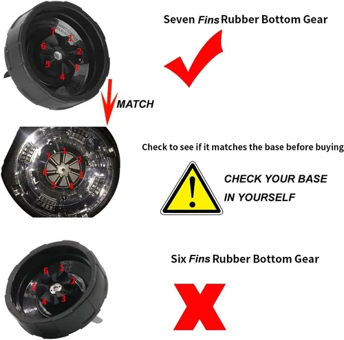 Vista 2 de Joystar 7fins macho engranaje con hoja añadir taza de 32oz con tapa de sorbo y sello para nutri ninja