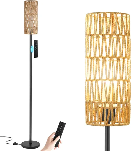 Vista 11 de Ambimall - Lámpara de pie moderna para sala de estar, dormitorio y oficina, con control remoto y regulación continua de temperatura
