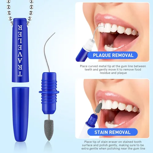 Vista 3 de 2 unids portátil oral diente diente gancho higiénico limpieza molares herramienta dientes manchas removedor placa removedor