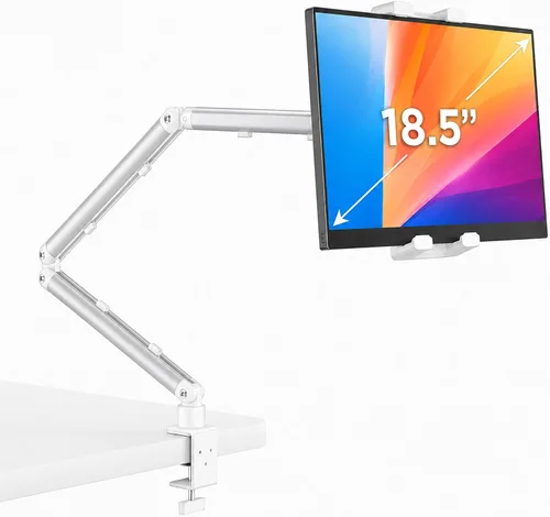 Vista 10 de Soporte de monitor portátil 15.6", soporte de brazo de tableta resistente Negro