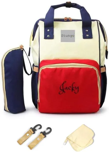 Vista 9 de Bolso de pañales grande personalizado Mochila de monograma de bolsa de pañales personalizada