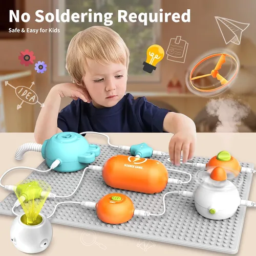 Vista 4 de Kits de ciencia para niños de 8 a 12 años, kit de circuito electrónico
