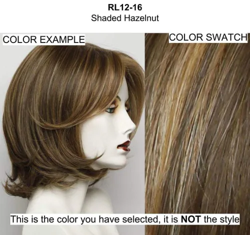 Spotlight - Peluca pequeña color RL12/16 Honey Toast – 12.5 pulgadas de largo en capas Tru2Life resistente al calor sintético encaje frontal