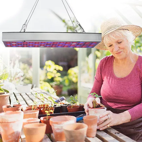 Vista 2 de Juhefa Luces LED de crecimiento, lámpara de cultivo de espectro completo con luces LED IR y UV para plantas de interior, micro verdes, clones