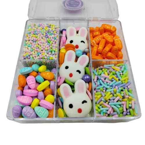 Vista 17 de Mini perlas comestibles de 0.079 pulgadas (0.079 in) coloridas chispas de caramelo de primavera para Pascua, hornear, galletas, cupcakes, postres