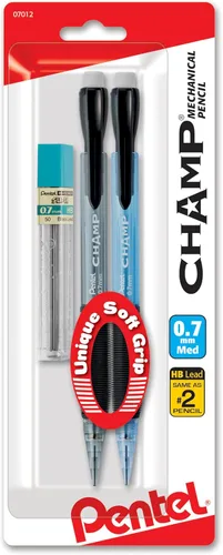 Vista 12 de Pentel Champ Starter - Juego de lápices automáticos con plomo, (0.020 in), barriles surtidos, 1 paquete, el color del barril puede variar (ACEBP)