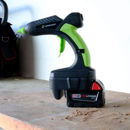 Vista 2 de Surebonder PRO2-60MIL 60 Vatios 18 Voltios Pistola de pegamento caliente inalámbrica profesional de alta resistencia de tamaño completo con batería