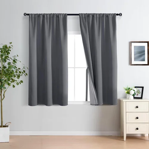 Vista 53 de XWZO Cortinas 100% opacas de 84 pulgadas de largo con alzapaños, protección de privacidad, paneles de ventana de eficiencia energética con forro
