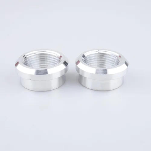 Vista 3 de AC PERFORMANC 1" NPT Hembra Soldadura en Tapón Soldable Adaptador de Manguera de Tanque de Combustible de Aluminio, Paquete de 2