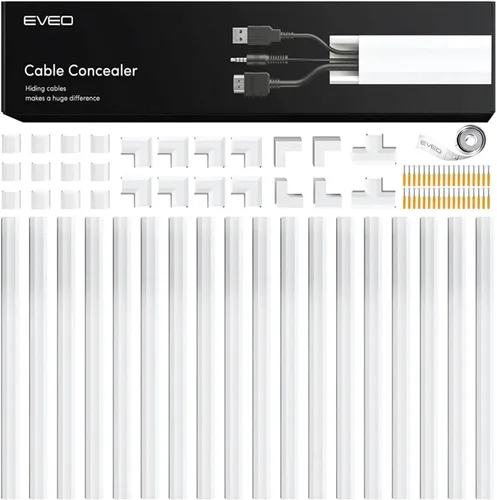 Vista 11 de EVEO Ocultador de cable de pared de 306 pulgadas, cubierta de cable para cables en la pared, cubierta de cable, ocultador de cables de pared, Beige