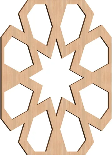 Vista 37 de 23 3/8"W x 23 3/8"H x 1/4"T Large Jackson Decorative Fretwork Wood Wall Panels, Cherry