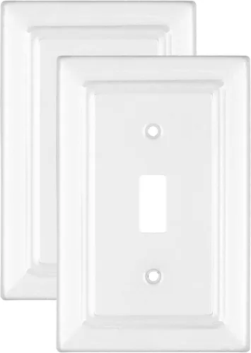 Vista 13 de Monarch Abode Placa de Pared de Interruptor de Palanca de 1 Gang, Placa de Pared de Interruptor Individual de Metal Arquitectónico, Placa Decorativa