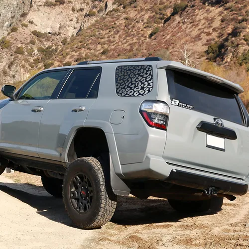 BOGAR TECH DESIGNS Universal Fit Animal Cow Print Spots 3rd Rear Quarter Window Decal Stickers Compatible with Most SUV and Trucks Matte Black