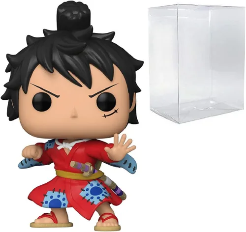 Vista 5 de POP One Piece Luffytaro Luffy in Kimono Funko Pop! Figura de vinilo (paquete con funda protectora compatible con Pop Box), multicolor, 3.75 pulgadas