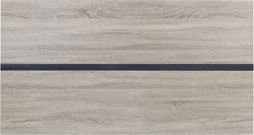 Vista 5 de Grey Oak and Black 2 Shelf Dining Table