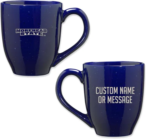 Vista 94 de Rico Industries NCAA UCLA Bruins Royal Blue - Taza de café de cerámica moteada grabada con láser de 16 onzas
