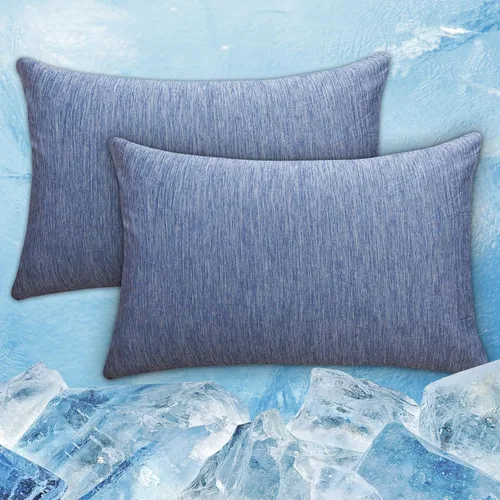 Vista 23 de CHOSHOME Fundas de almohada refrescantes con cremallera Fundas de almohada Q-Max > 0.45 con cremallera para personas que duermen con calor, suaves