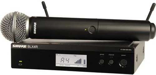 Vista 6 de Sistema de micrófono inalámbrico Shure BLX24/SM58 - Vida de batería de 14 horas, rango de 300 pies, UHF Incluye micrófono vocal de mano SM58