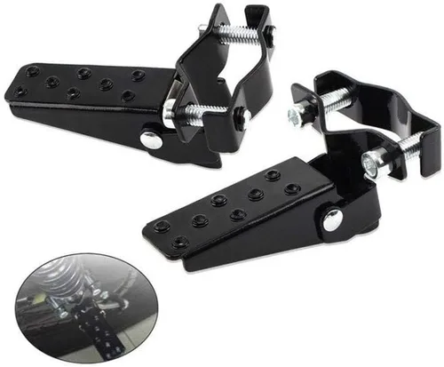 Pinzas plegables para motocicleta retro con eje de acero para bicicleta MTB, BMX, reposapiés plegable, se adapta a Aprilla para BMW Universal (negro)
