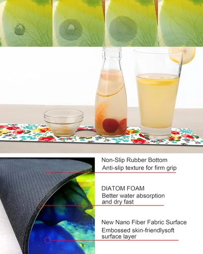 Vista 3 de Protector contra Salpicaduras para Fregadero de Cocina Tapete para Grifo Tapete Súper Absorbente de Secado Rápido Accesorios para Fregadero