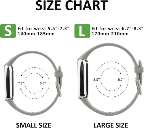 Vista 5 de Paquete de 3 correas Fitbit Luxe compatibles con Fitbit Luxe, correas de repuesto de silicona suave para mujeres y hombres