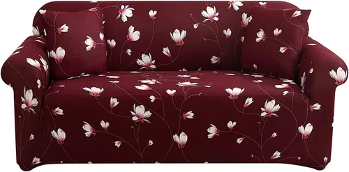 Vista 13 de HOOBUY Funda de sofá estampada, Funda elástica para sillón, funda de sofá biplaza con patrones para sillón con cojines de 2 plazas, Juego de sofá Bd