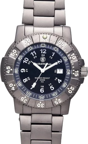 Vista 2 de Smith Wesson Reloj ejecutivo para hombre Tritium H3 20ATM reloj militar táctico resistente caja de titanio bisel y correa 1693in regalo de Navidad