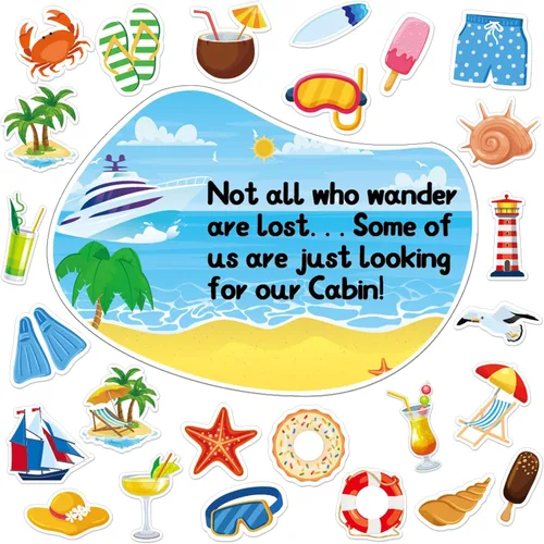 Vista 8 de Qyeahkj 26Pcs Imanes de Puerta de Verano de Playa de Crucero, Imanes Magnéticos de Puerta de Crucero de Verano de Playa para Coche, Nevera