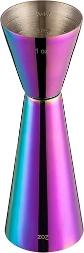 Vista 9 de Medidor para barman, Briout Jigger doble de cóctel japonés de primera calidad, acero inoxidable grado alimenticio 304, 2 OZ 1 OZ con mediciones