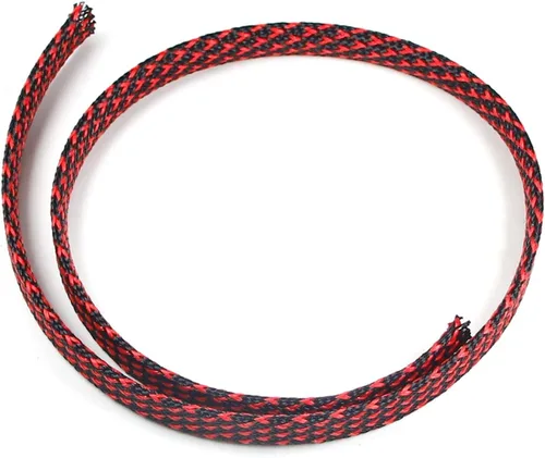 Vista 21 de Wenheww - Funda de cable trenzada expandible de PET, de 1.64 pies a 3/8 pulgadas, manga negra para organización de cables, protector de cable