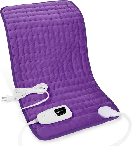 Vista 37 de Deepsoon Almohadilla térmica, almohadillas térmicas eléctricas para espalda, cuello, abdomen, almohadilla térmica húmeda para hombros, rodilla