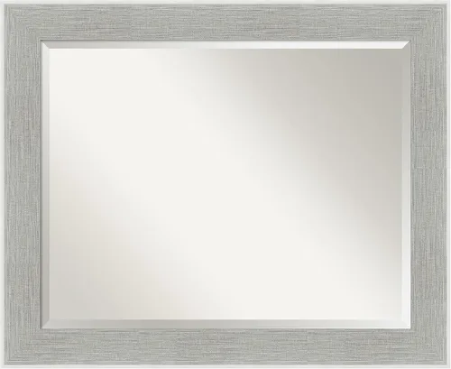 Vista 28 de Amanti Art Espejo de pared gris de 25 x 21 pulgadas, espejo rectangular gris rústico de baño para decoración de pared de sala de estar, marco