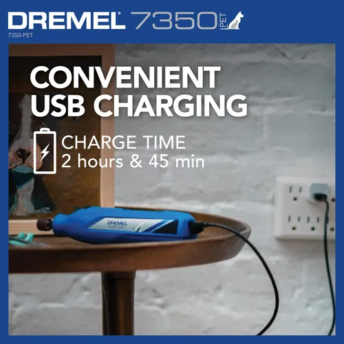 Vista 5 de Dremel 7350-PET 4V Molinillo de uñas para mascotas y perros, recortador de uñas fácil de usar y seguro, kit profesional de aseo para mascotas