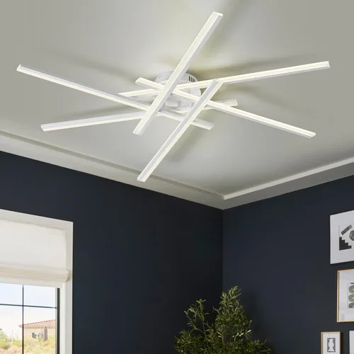 Vista 17 de Lámpara de Araña LED Moderna 18W Regulable Níquel Montaje Semi Empotrado Luminaria de Techo para Cocina, Comedor, Vestíbulo, Entrada, 23.82