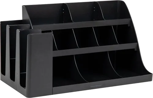 Vista 7 de [Usado] Mind Reader "Pioneer breakroom Organizador 11 Compartimiento condimento Soporte, color negro, 14 compartimentos - extra grande, Negro
